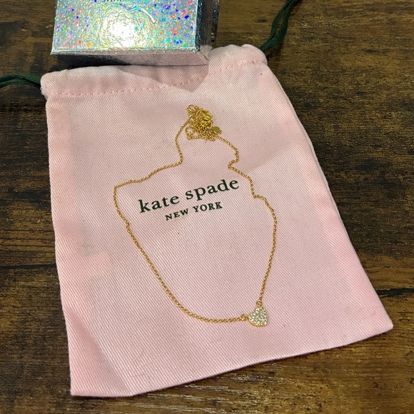 Kate Spade Yours Truly Pave Heart Mini Pendant Necklace - Picture 4 of 7